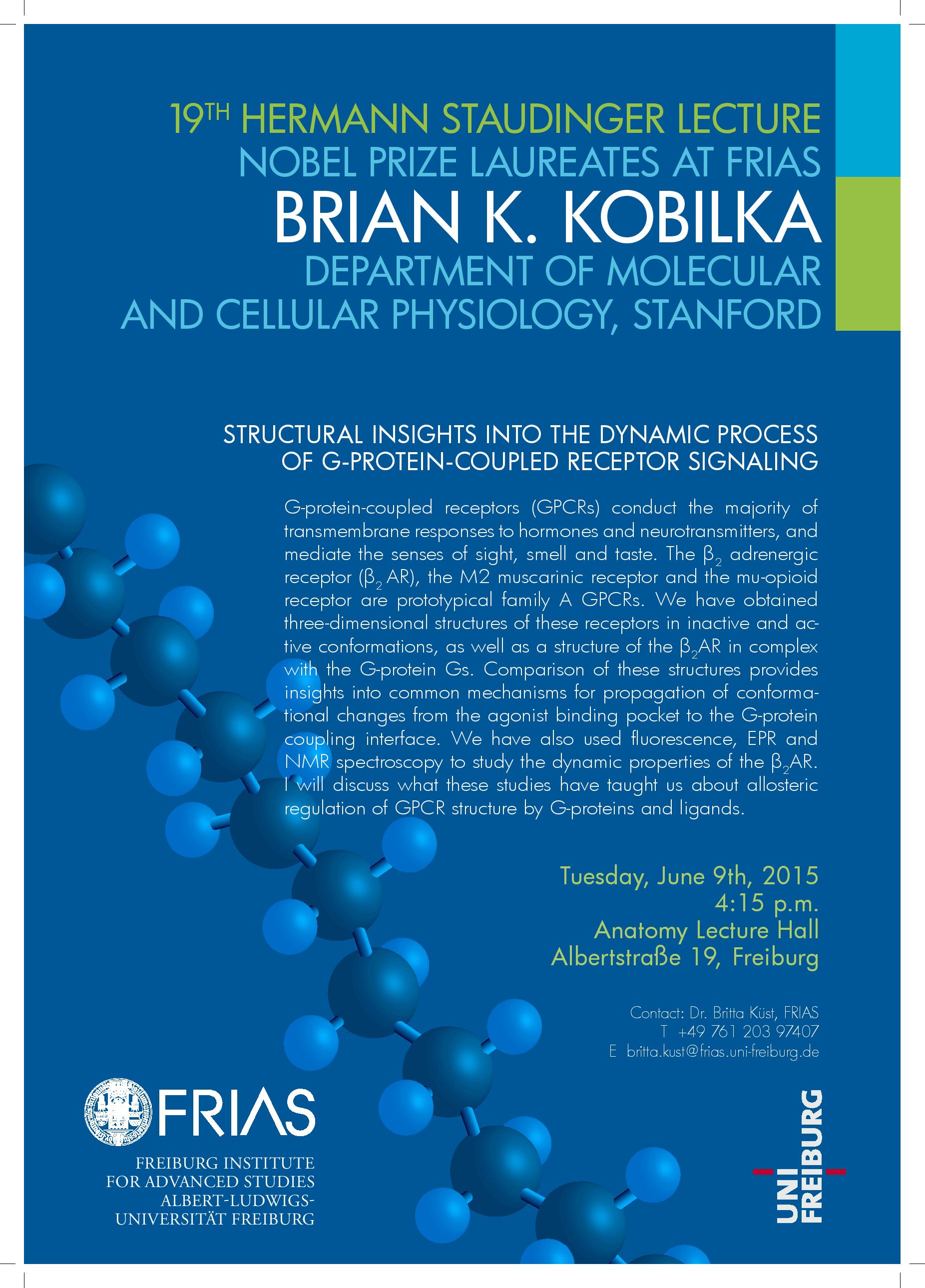 19. Hermann Staudinger Lecture mit Nobelpreisträger Brian K. Kobilka am 9. Juni 2015