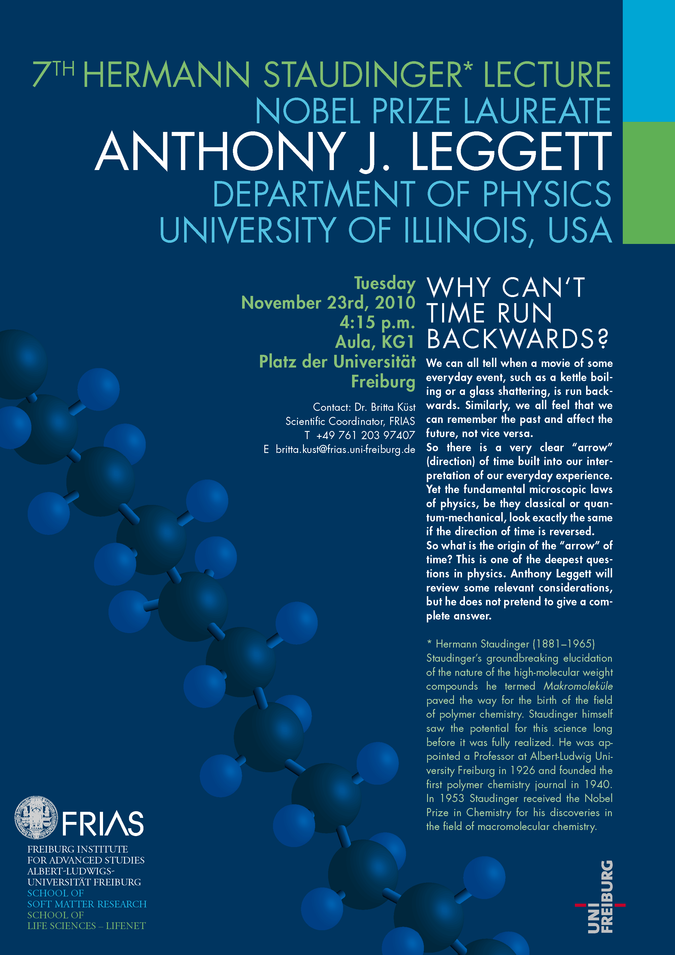 Nobelpreisträger Anthony Leggett hält 7. Hermann Staudinger Lecture